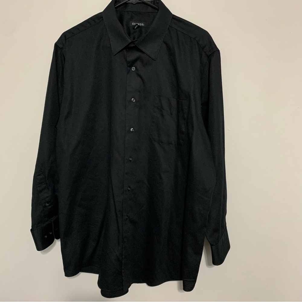 George Men's Black Dress Shirt XL
